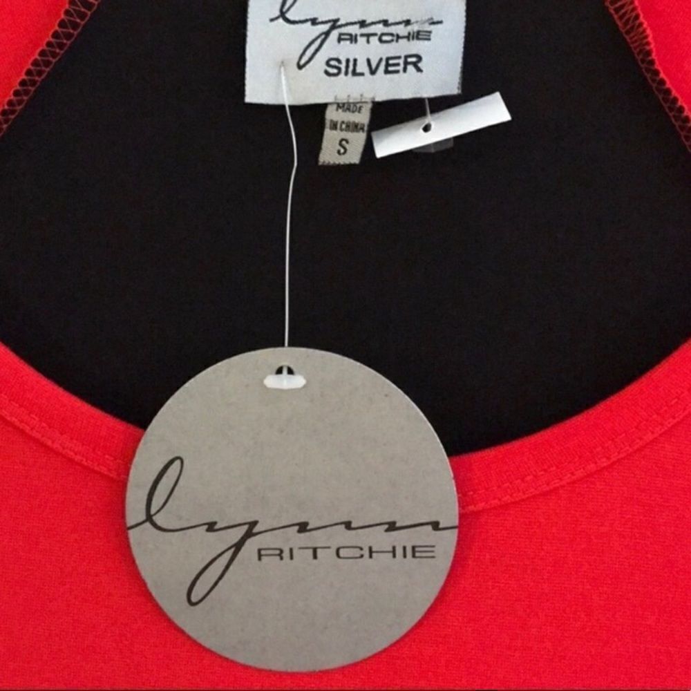 Lynn Ritchie Top SMALL Red & Black NWT - Picture 3 of 6